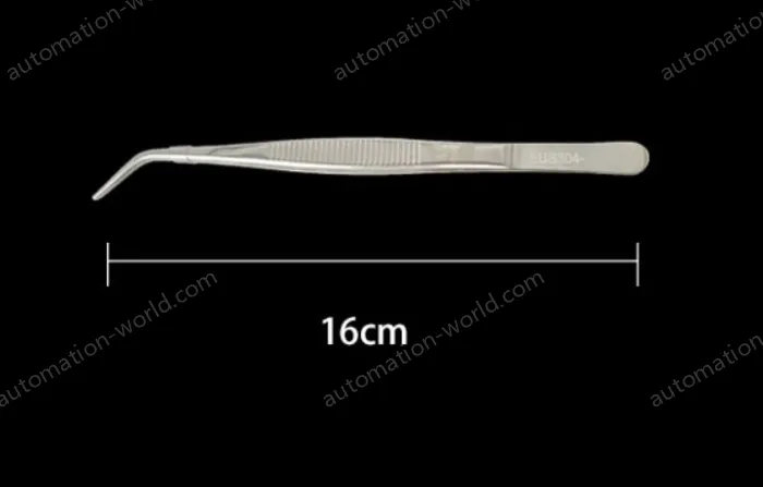 Stainless steel tweezers Curved tip (304 models) 16cm