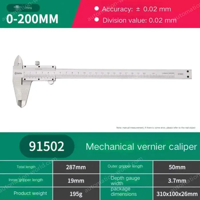 Mechanical caliper 0-200mm 91502