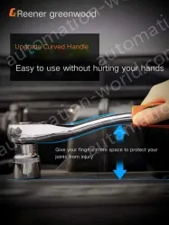 Flagship 72-tooth curved handle auto repair 46-piece set
