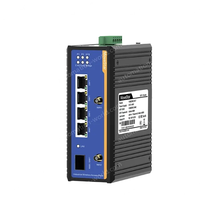 1 Port Gigabit SFP + 4 Ports Gigabit RJ45 Din-Rail Dual Band Wi-Fi6 Wireless Router