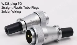TQWS28-8 pole (2 thick, 6 thin) Male Plug