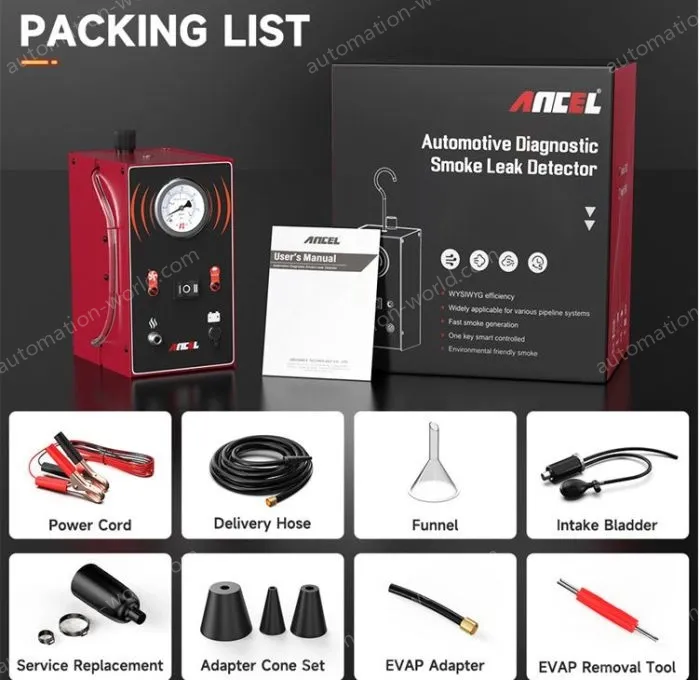 ANCEL S200 Automotive Smoke Leak Detector Pipeline Leakage Analyzer Tester EVAP System Diagnostic Tool