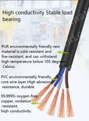 5 core 4 core 2 core sensor cable 26 AWG 3 pole
