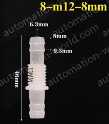 8-M12-8-Feed-through plastic connectors
