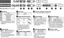 Built-in Speed Controller Type Double Acting, Single Rod CJ2Z Series ø10, ø16